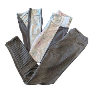 2/$20 Justice Gray and Multicolor Leggings Set
